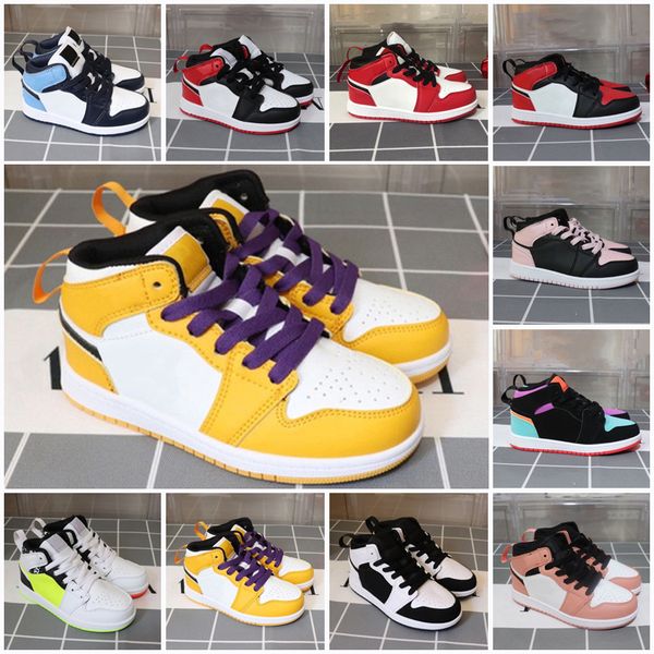 new 2021 kids trainers jumpman 1 1s unc chicago mid milan digital pink pine green obsidian boys girls toddler basketball shoes sneakers, Black
new 2021 kids trainers jumpman 1 1s unc chicago mid milan digital pink pine green obsidian boys girls toddler basketball shoes sneakers, Black