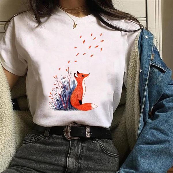 women printing print graphic fox watercolor summer autumn cute 90s fashion clothes lady tees female t shirt womens t shirt, White
women printing print graphic fox watercolor summer autumn cute 90s fashion clothes lady tees female t shirt womens t shirt, White
