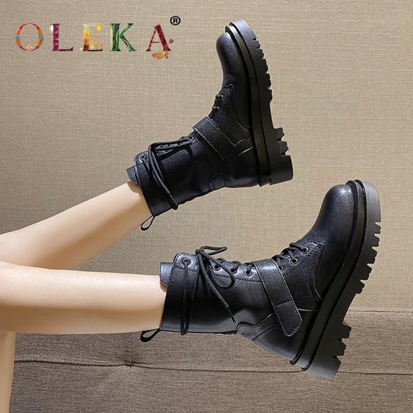 boots oleka mid-calf winter for women platform riband round toe neutral style motorcycle as381, Black
boots oleka mid-calf winter for women platform riband round toe neutral style motorcycle as381, Black