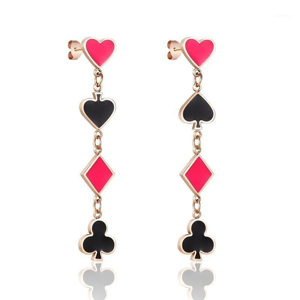 classic beautiful red and black heart shaped square poker woman earrings titanium steel earrings wholesale1, Silver
classic beautiful red and black heart shaped square poker woman earrings titanium steel earrings wholesale1, Silver