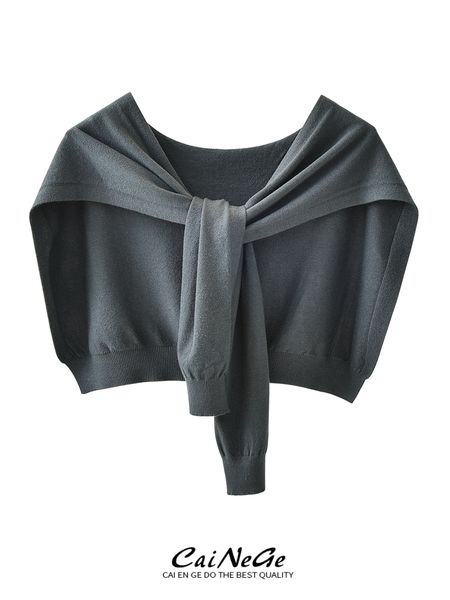 net red knitted shawl for women to wear shoulder with skirt, autumn winter versatile scarf and neck, Blue;gray
net red knitted shawl for women to wear shoulder with skirt, autumn winter versatile scarf and neck, Blue;gray