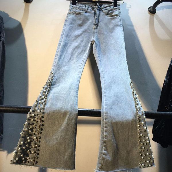 europe women beading jeans ankle-length flare denim pants rhinestone pearl fashion trouser high waist stretch streetwear autumn1, Blue
europe women beading jeans ankle-length flare denim pants rhinestone pearl fashion trouser high waist stretch streetwear autumn1, Blue