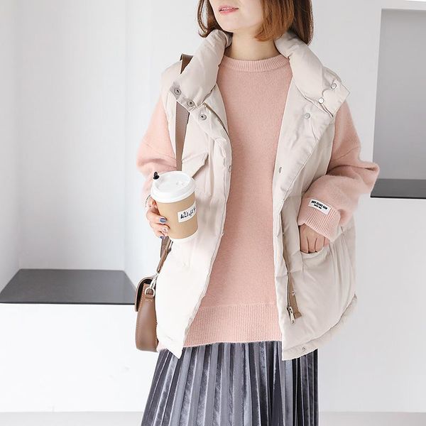 down vest women's bread jacket 2020 winter korean standing collar loose standing collar thickened cotton padded jacket, Black
down vest women's bread jacket 2020 winter korean standing collar loose standing collar thickened cotton padded jacket, Black
