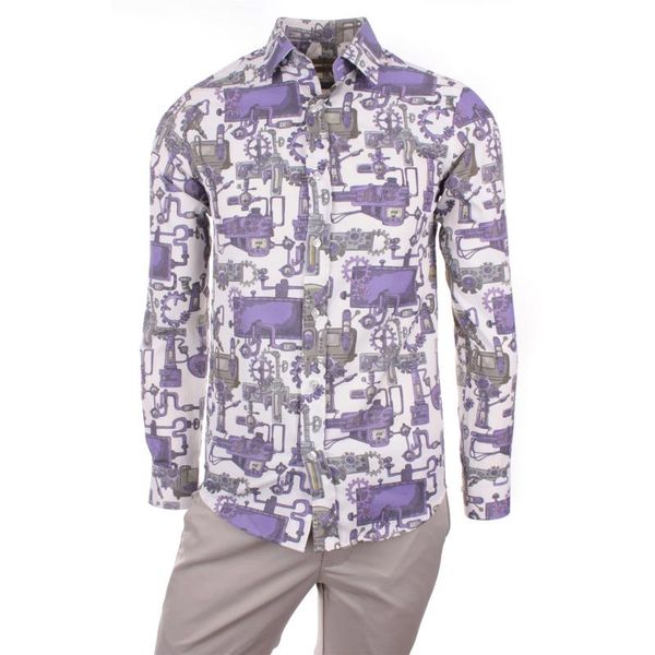 gentilbay men's machine robotic digital printed cotton purble slimfit long-sleeve sport classic shirt dpd099, White;black
gentilbay men's machine robotic digital printed cotton purble slimfit long-sleeve sport classic shirt dpd099, White;black