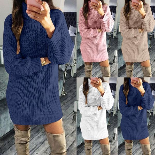 2020 autum winter women knitted dress sweater dresses lady casual loose long sleeve bottoming ladies long dress vestidos, White;black
2020 autum winter women knitted dress sweater dresses lady casual loose long sleeve bottoming ladies long dress vestidos, White;black