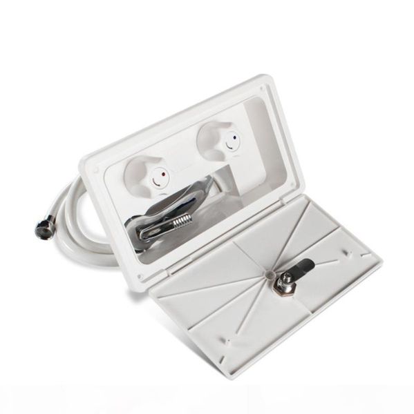 white shower outside rv, cold and switch, pull-out shower, shower nozzle with metal hose for trailer box accessories1
white shower outside rv, cold and switch, pull-out shower, shower nozzle with metal hose for trailer box accessories1