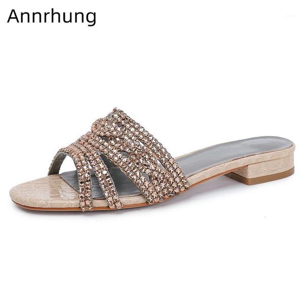 slippers jeweled rhinestone flat women open toe stone grain genuine leather slides crystal summer shoes woman1, Black
slippers jeweled rhinestone flat women open toe stone grain genuine leather slides crystal summer shoes woman1, Black