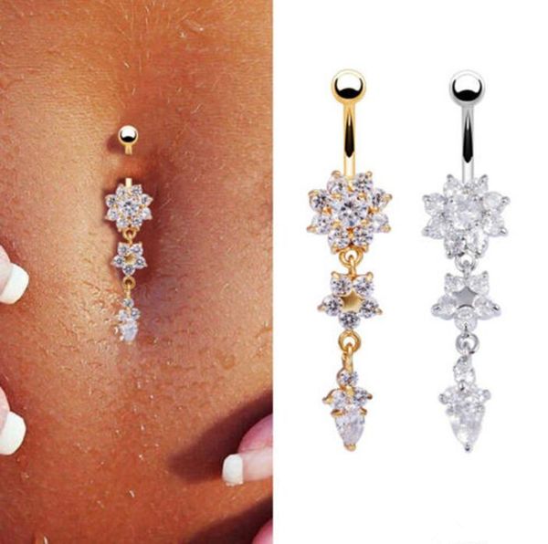 sell like new europe and the united states navel piercing navel ornaments drop flower shape pendant set drill navel nail, Silver
sell like new europe and the united states navel piercing navel ornaments drop flower shape pendant set drill navel nail, Silver