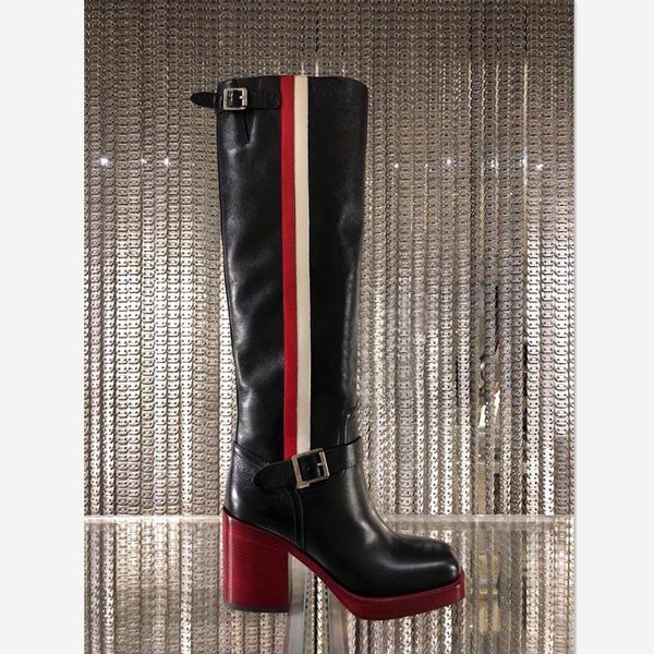 european and american fashion new leather sleeve thick with thick-soled catwalk square women's boots, Black
european and american fashion new leather sleeve thick with thick-soled catwalk square women's boots, Black