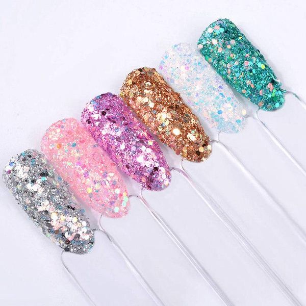 6pcs mixed colors nail art glitter holographic powder aurora white sequin mermaid dust decoration diy uv gel acrylic polish set, Silver;gold
6pcs mixed colors nail art glitter holographic powder aurora white sequin mermaid dust decoration diy uv gel acrylic polish set, Silver;gold