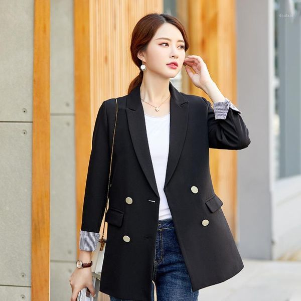 casual women slim suit blazer elegant office ladies workwear blazers long sleeve jacke coat business double breasted slim coats1, White;black
casual women slim suit blazer elegant office ladies workwear blazers long sleeve jacke coat business double breasted slim coats1, White;black