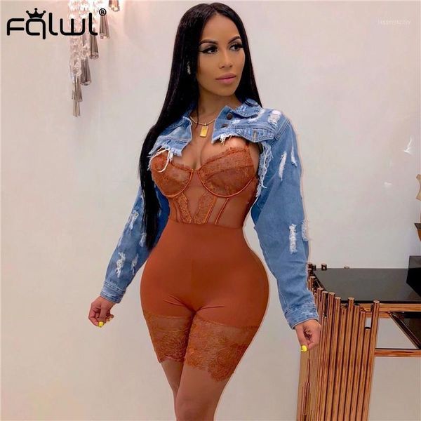 women's jackets fqlwl streetwear denim jacket women coat 2021 long sleeve cropped jeans female autumn ripped hole harajuku ladies jacke, Black;brown
women's jackets fqlwl streetwear denim jacket women coat 2021 long sleeve cropped jeans female autumn ripped hole harajuku ladies jacke, Black;brown