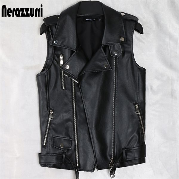 nerazzurri black short motorcycle vest leather for women zipper fall faux leather biker vest women plus size clothing for women 201223
nerazzurri black short motorcycle vest leather for women zipper fall faux leather biker vest women plus size clothing for women 201223