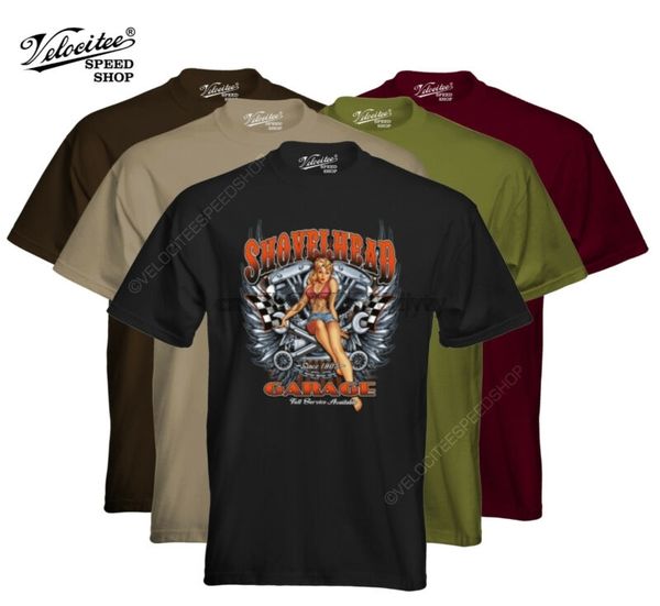 velocitee mens shovelhead motors retro classic biker pin up w19655 hoodie designers t shirts sweatshirt
