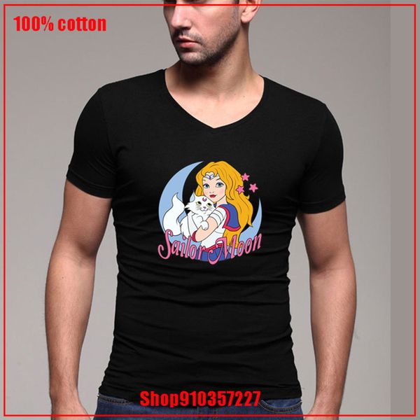 самые популярные sailor moon worrior cat natural simple v creative design человек плюс размер тенниску день отца спорта толстовка с капюшоно