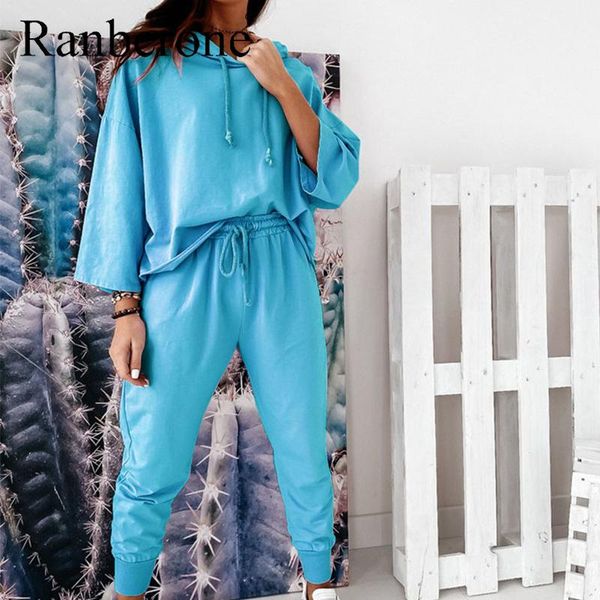 ranberone solid color casual women tracksuit fashion drop shoulder sleeve hooded suit home style sports suit autumn 2020 new, White;black
ranberone solid color casual women tracksuit fashion drop shoulder sleeve hooded suit home style sports suit autumn 2020 new, White;black