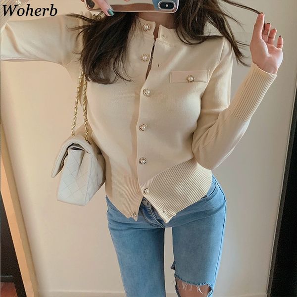 woherb korean style sweater women solid color single breasted cardigan coats vintage fashion new knitwear sueter mujer 90740 y200720, White;black
woherb korean style sweater women solid color single breasted cardigan coats vintage fashion new knitwear sueter mujer 90740 y200720, White;black