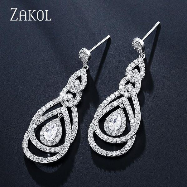 dangle & chandelier zakol romantic cubic zirconia long earrings bridal jewelry for women wedding dinner anniversary gifts fsep2338, Silver
dangle & chandelier zakol romantic cubic zirconia long earrings bridal jewelry for women wedding dinner anniversary gifts fsep2338, Silver