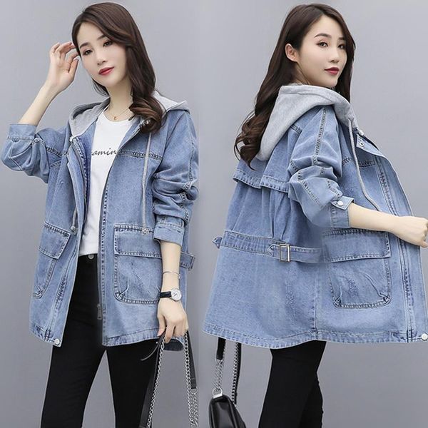 2021 new spring autumn denim jacket women korean loose long-sleeved jeans jacket plus size casual denim hooded windbreaker coat, Black;brown
2021 new spring autumn denim jacket women korean loose long-sleeved jeans jacket plus size casual denim hooded windbreaker coat, Black;brown