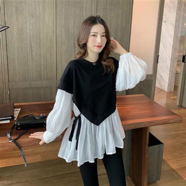women's hoodies & sweatshirts 2021 autumn winter sweatshirt black white patchwork fake two-piece loose long sleeve tide pullover y179
women's hoodies & sweatshirts 2021 autumn winter sweatshirt black white patchwork fake two-piece loose long sleeve tide pullover y179