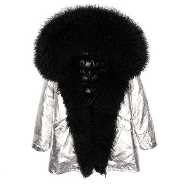 2021 autumn new super big lambskin collar threshold down jacket to overcome long female winter coat 1 hb3l, Black
2021 autumn new super big lambskin collar threshold down jacket to overcome long female winter coat 1 hb3l, Black
