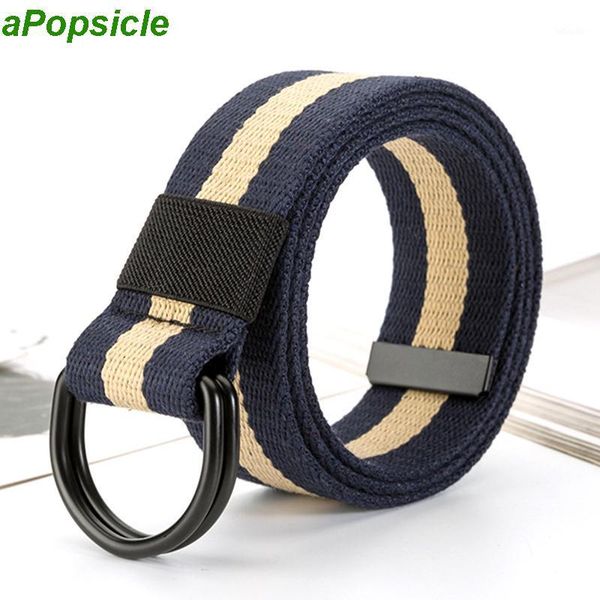 waist support 110-160cm 3.8cm double-ring metal buckle belt men's and women's casual canvas fashion street style woven punk jeans1, Black;gray
waist support 110-160cm 3.8cm double-ring metal buckle belt men's and women's casual canvas fashion street style woven punk jeans1, Black;gray