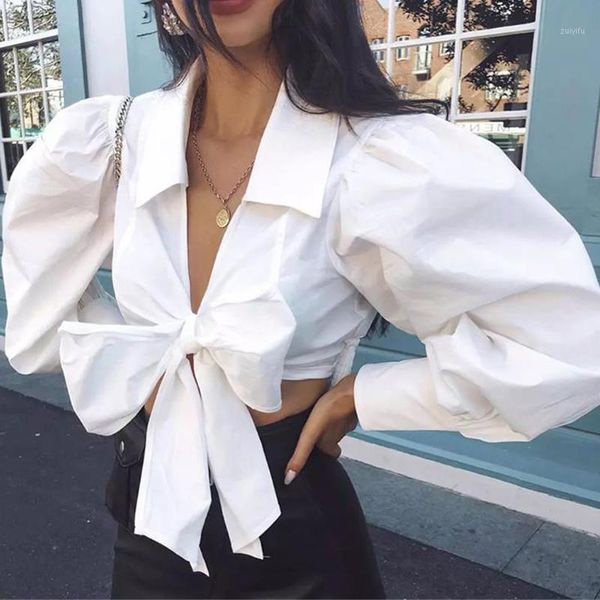 new fashion women bandage solid casual daily street wear long puff sleeve slim fit female t-shirts1, White
new fashion women bandage solid casual daily street wear long puff sleeve slim fit female t-shirts1, White