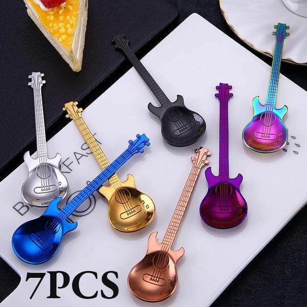7pcs set stainless steel guitar teaspoon coffee spoon creative christmas gift fashion bar tableware for watermelon dessert h jllyxh
7pcs set stainless steel guitar teaspoon coffee spoon creative christmas gift fashion bar tableware for watermelon dessert h jllyxh
