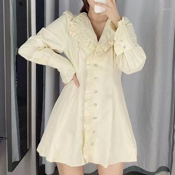 spring women dress 2020 new fashion full sleeve ruffles slim girl above knee dresses1, Black;gray
spring women dress 2020 new fashion full sleeve ruffles slim girl above knee dresses1, Black;gray