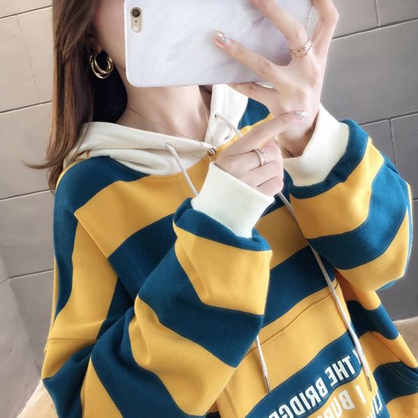 jbdok cec autumn new cotton large super women's clothing size popular 2020 hooded striped korean style loose sweatersweater sweater k, Black
jbdok cec autumn new cotton large super women's clothing size popular 2020 hooded striped korean style loose sweatersweater sweater k, Black