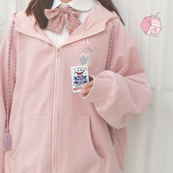 harajuku sweet style cute hoodies and sweatshirt schoolgirl winter loose thin cartoon zip up hoodies hoodie woman streetwear y200610, Black
harajuku sweet style cute hoodies and sweatshirt schoolgirl winter loose thin cartoon zip up hoodies hoodie woman streetwear y200610, Black