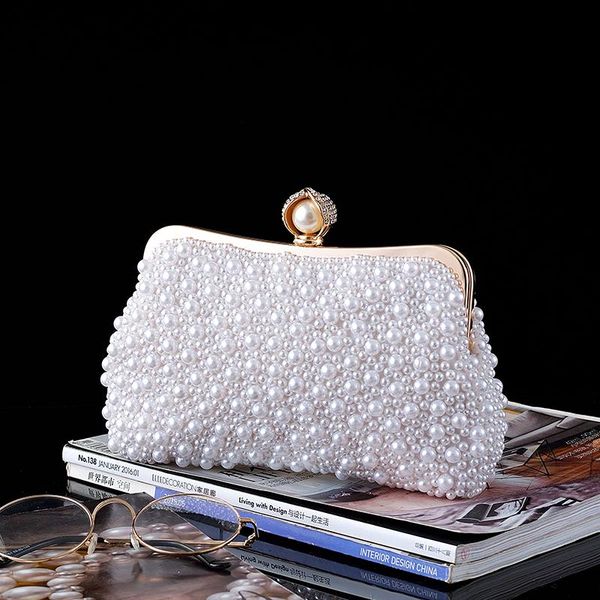 women's beading / pearl / imitation pearl satin evening bag solid colored white-beige-black
women's beading / pearl / imitation pearl satin evening bag solid colored white-beige-black