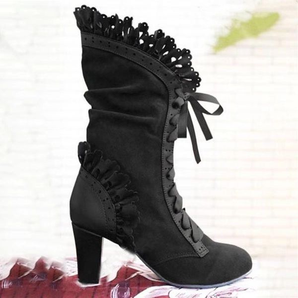 lace women 2020 women's high heel middle tube boots botas zapatos mujer retro leather winter shoes booties cowboy botas mujer, Black
lace women 2020 women's high heel middle tube boots botas zapatos mujer retro leather winter shoes booties cowboy botas mujer, Black