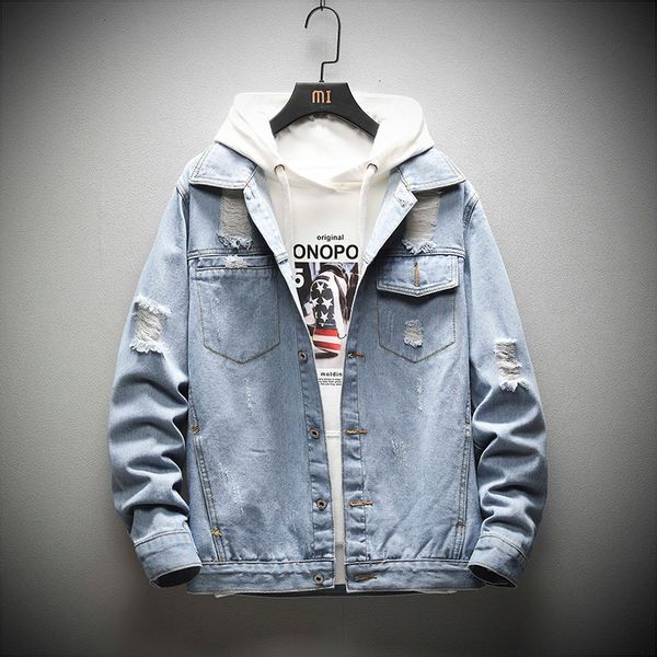 autumn new hole denim jacket men's slim fashion wash solid color retro denim jacket man streetwear wild hip hop bomber, Black;brown
autumn new hole denim jacket men's slim fashion wash solid color retro denim jacket man streetwear wild hip hop bomber, Black;brown