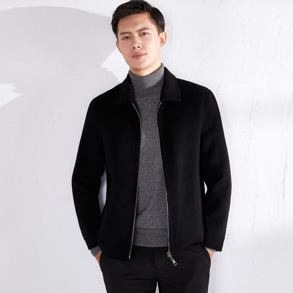autumn move middle-aged man's earth coat mature and stable loose woolen cloth lapel coat thickened short jacket, Black
autumn move middle-aged man's earth coat mature and stable loose woolen cloth lapel coat thickened short jacket, Black