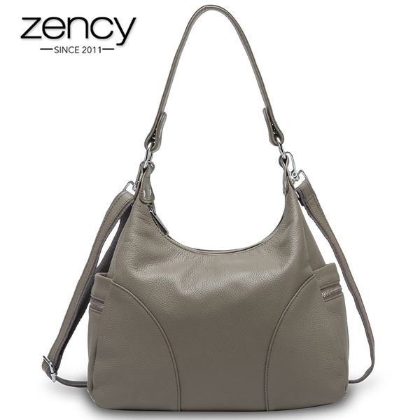 zency 100% genuine leather fashion women shoulder bags hobos elegant lady tote handbag black grey crossbody bags c0121
zency 100% genuine leather fashion women shoulder bags hobos elegant lady tote handbag black grey crossbody bags c0121
