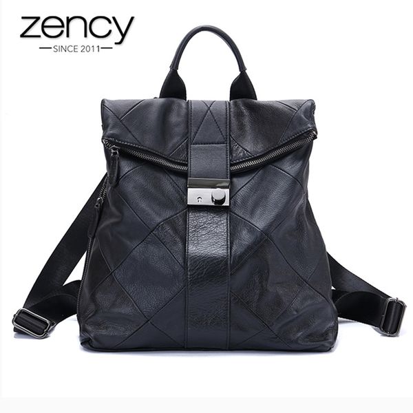 zency 100% cowhide leather anti-theft women backpack outdoor travel bag large capactiy girl's schoolbag daily knapsack black
zency 100% cowhide leather anti-theft women backpack outdoor travel bag large capactiy girl's schoolbag daily knapsack black