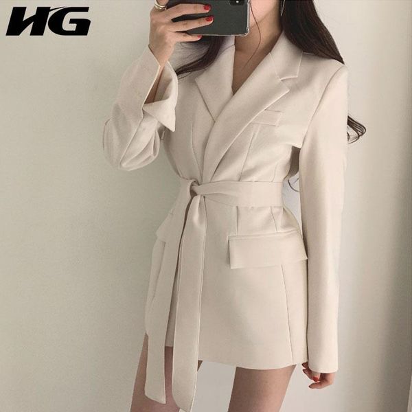 hg xitao bandage blazer fashion new women full sleeve pocket 2021 vintage goddess fan casual style loose solid color coat zy1136, White;black
hg xitao bandage blazer fashion new women full sleeve pocket 2021 vintage goddess fan casual style loose solid color coat zy1136, White;black