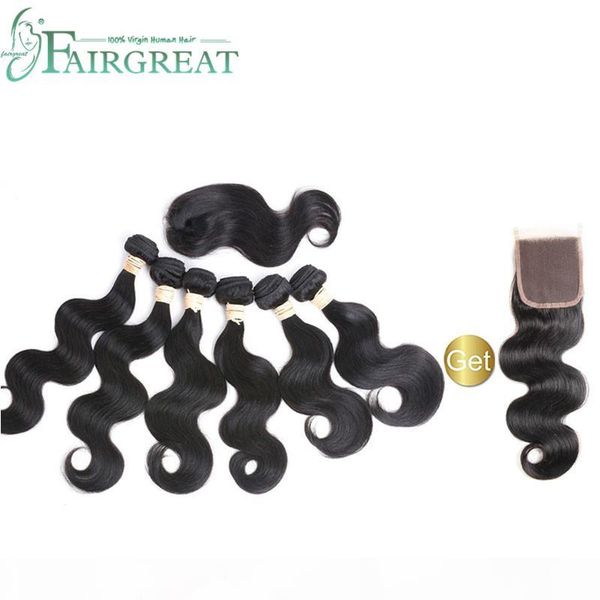 fairgreat 6bundles remy human hair straight & body wave with closure human hair bundles with lace closure brazilian human hair extensions, Black
fairgreat 6bundles remy human hair straight & body wave with closure human hair bundles with lace closure brazilian human hair extensions, Black