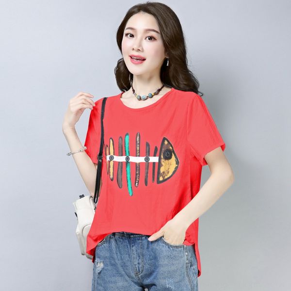 art t- хлопок и лен shirtcotton и конопля свободно печататься универсальный верхний нижний рубашки вокруг шеи короткий рукав футболки женщин, White
art t- хлопок и лен shirtcotton и конопля свободно печататься универсальный верхний нижний рубашки вокруг шеи короткий рукав футболки женщин, White
