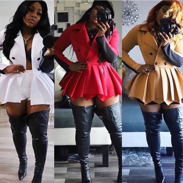 fashionable women button up coat dress girl pleated skirts autumn winter long sleeve trench coats women's wear1, Tan;black
fashionable women button up coat dress girl pleated skirts autumn winter long sleeve trench coats women's wear1, Tan;black