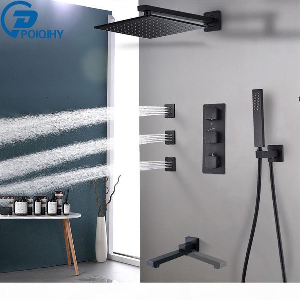 matte black thermostatic shower set bath shower faucet swivel spout brass body sprayer system thermostat bathroom shower mixer bbyzwt
matte black thermostatic shower set bath shower faucet swivel spout brass body sprayer system thermostat bathroom shower mixer bbyzwt