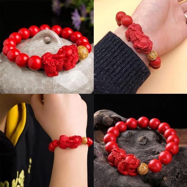 beaded, strands cinnabar pixiu beads bracelet for business people luck amulets brave jewelry red gifts good bringing troops v1t8, Black
beaded, strands cinnabar pixiu beads bracelet for business people luck amulets brave jewelry red gifts good bringing troops v1t8, Black