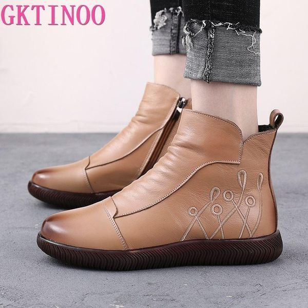 gktinoo autumn vintage handmade genuine leather ankle boots for women 2021 winter elegant warm plush ladies short boots women1, Black
gktinoo autumn vintage handmade genuine leather ankle boots for women 2021 winter elegant warm plush ladies short boots women1, Black