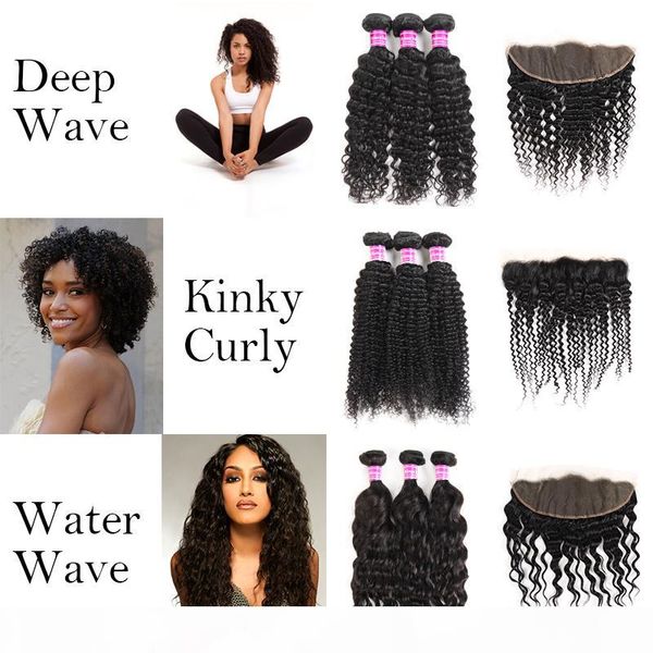 deep wave brazilian human hair bundles with frontal unprocessed water wave virgin hair weave bundles kinky curly vendors extensions, Black
deep wave brazilian human hair bundles with frontal unprocessed water wave virgin hair weave bundles kinky curly vendors extensions, Black