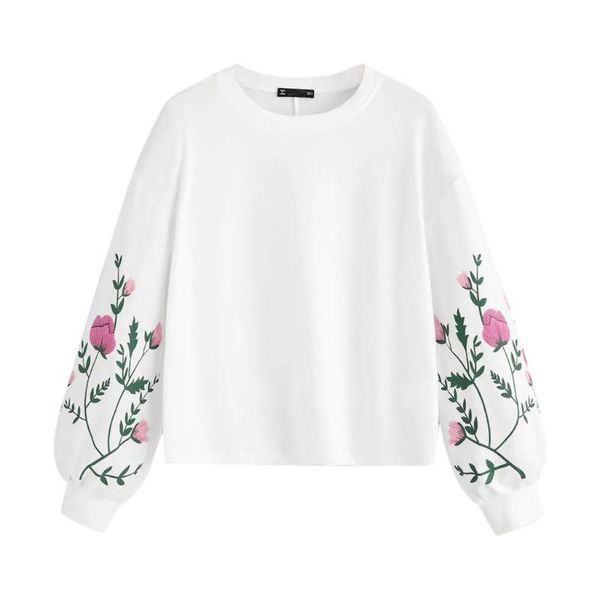 round collar sweatshirts women o-neck long sleeve botanical floral print sleeve pullovers fashion lovely comfortable blouse, Black
round collar sweatshirts women o-neck long sleeve botanical floral print sleeve pullovers fashion lovely comfortable blouse, Black