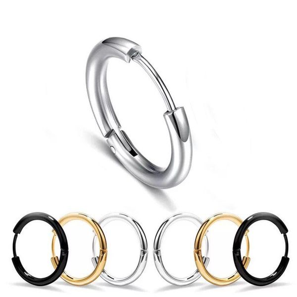 hoop & huggie mxgxfam titanium steel men's smooth earrings jewelry 10mm / 12mm 14mm 16mm 18mm 20mm 18 k/black/white color, Golden;silver
hoop & huggie mxgxfam titanium steel men's smooth earrings jewelry 10mm / 12mm 14mm 16mm 18mm 20mm 18 k/black/white color, Golden;silver
