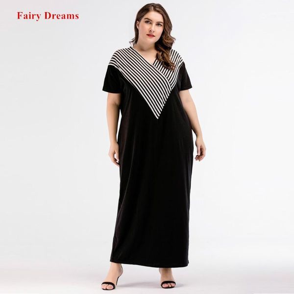 party dresses women abaya striped patchwork black long dress short sleeve summer maxi plus size clothing 4xl fairy dreams1, White;black
party dresses women abaya striped patchwork black long dress short sleeve summer maxi plus size clothing 4xl fairy dreams1, White;black