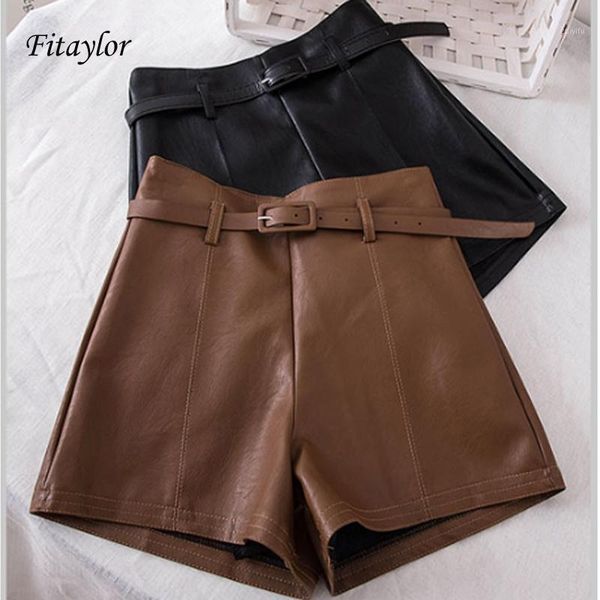 fitaylor new pu leather motorcycle shorts for women high waist sashes wide leg 2019 spring summer leather shorts waist belt1, White;black
fitaylor new pu leather motorcycle shorts for women high waist sashes wide leg 2019 spring summer leather shorts waist belt1, White;black