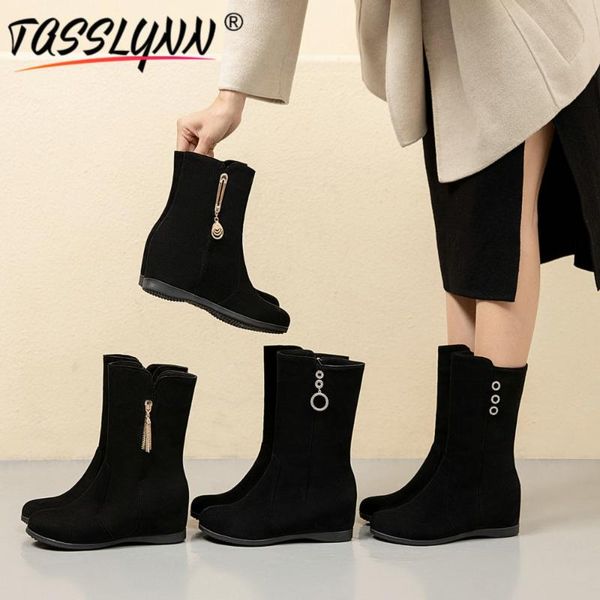 tasslynn 2020 увеличение heels зимние сапоги женщины базовый круглый toe flock ботильоны для женщин zip кристалл высокий каблук 34-43, Black
tasslynn 2020 увеличение heels зимние сапоги женщины базовый круглый toe flock ботильоны для женщин zip кристалл высокий каблук 34-43, Black